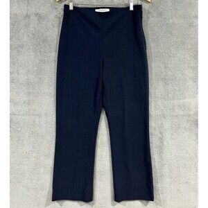 MM LAFLEUR Cropped High Rise Side Zip Navy Blue Dress Casual Stretch Pants Sz 8